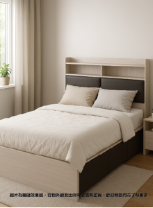 Concise夾板系列--仿皮儲物屏三櫃桶床架