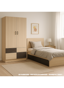 SPFO系列睡房組合--48"屏床 + 36"衣櫃 