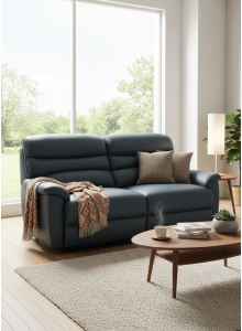 Divano 6565 三位(2.5座)半真皮電較梳化 